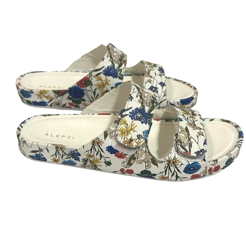 ALEPEL Floral White leather made in Brazil